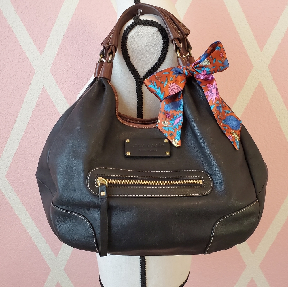 KATE SPADE ♠️ Black Leather Hobo